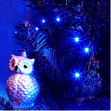 Гирлянда Твинкл Лайт 15 м, темно-зеленый ПВХ, 120 LED, цвет синий