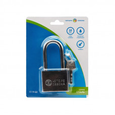 Замок навесной серия Сталь 50мм длинная дужка ЧЕТЫРЕ СЕЗОНА