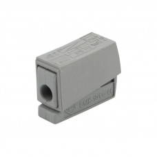 Строительно-монтажная клемма СМК 224-101 для светильника на 1 проводник (1,0-2,5)/(0,5-2,5) мм², серая (10 шт./уп.) REXANT