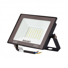 Прожектор светодиодный СДО 50Вт 4000Лм 4000K нейтральный свет, черный корпус REXANT
