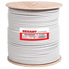 Кабель коаксиальный магистральный RG-11U, 75Ом, CCS/Al/Al, 83%, 305м, INDOOR, белый REXANT