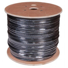 Кабель витая пара F/UTP, CAT 5e, PE, 4PR, 24AWG, OUTDOOR, SOLID, черный, с тросом, 305м, REXANT