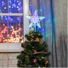 Фигура светодиодная Звезда на елку цвет: RGB, 10 LED, 17 см