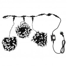 Гирлянда LED ClipLight - МУЛЬТИШАРИКИ 24V, 3 нити по 20 м, медленная смена цвета, цвет диодов RGB