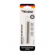 Сверло по металлу 3,2х65х36мм «Стандарт+» (P6M5 M-2) DIN 338, 2 шт. в блистере KRANZ