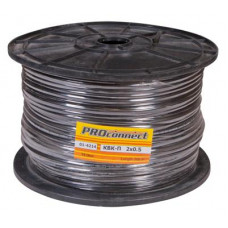 Кабель КВК-П-2 +2x0,50 мм² (Cu/Cu) черный, 200 м, PROconnect