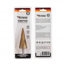 Сверло по металлу ступенчатое ТИТАН 4,0-32,0мм, 102мм, 65 HRC, Р6М5 TiN KRANZ