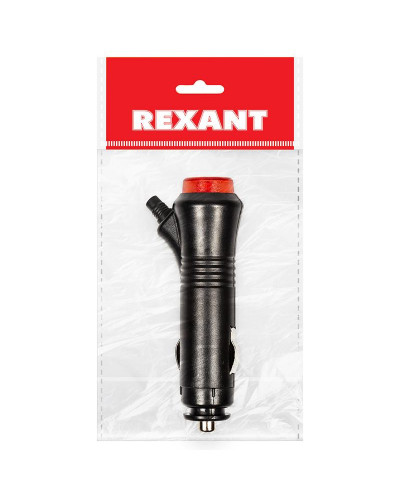 Штекер автоприкуривателя с кнопкой REXANT