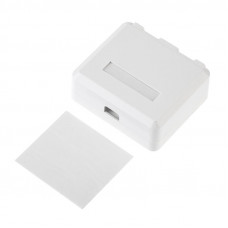 Корпус настенной розетки под 2 модуля Keystone Jack белый