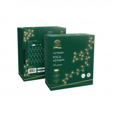 Гирлянда светодиодная Роса Фейерверк с контроллером 10м, 250LED, ТЕПЛЫЙ БЕЛЫЙ, IP20, на катушке NEON-NIGHT