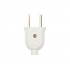 Вилка прямая б/з белая 10 А PROCONNECT