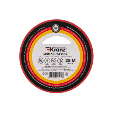 Изолента ПВХ 0,13х15мм, 25м, красная KRANZ