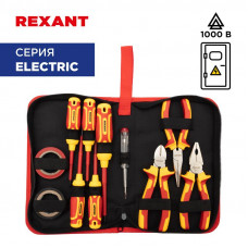 Набор диэлектрического инструмента RI-02, тканевый пенал, 11 предметов, до 1000В REXANT