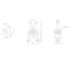 Тумблер 220V 10А (2c) ON-OFF однополюсный  Mini  (ASW-23)  REXANT (в упак. 1шт.)