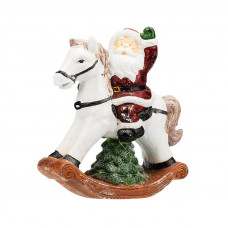 Керамическая фигурка Дед Мороз на коне 35х15х39,8 см