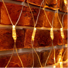 Гирлянда светодиодная Сеть треугольная 1,5х2х2м 136 LED ТЕПЛЫЙ БЕЛЫЙ прозрачный ПВХ IP65 свечение с динамикой 230В контроллер в комплекте NEON-NIGHT