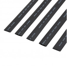 Трубка термоусаживаемая ТУТ нг 10,0/5,0мм, черная, упаковка 50 шт. по 1м REXANT