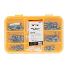 Набор саморезов и дюбелей (260 шт/уп) KRANZ
