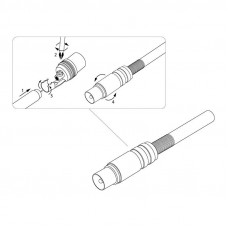TV-разъем штекер никелированный c пружиной REXANT