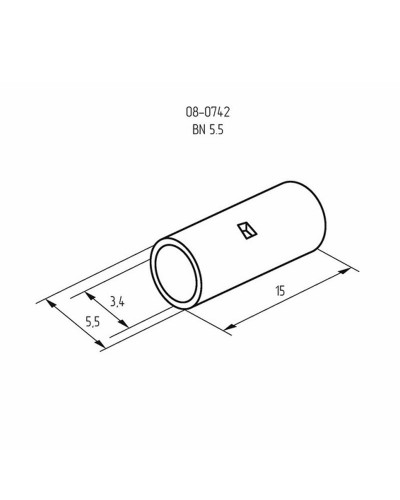 Соединительная гильза L-15мм, 4-6мм² (ГМЛ (DIN) 6) REXANT