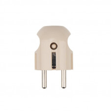 Вилка прямая с/з кремовая 16 А PROconnect