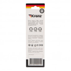 Пилка для электролобзика по металлу T118B 76 мм 12 зубьев на дюйм 3-6 мм (2 шт./уп.) Kranz