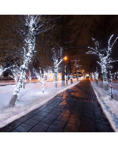 Гирлянда LED Клип-лайт 12 V, прозрачный ПВХ, 150 мм, цвет диодов Белый Flashing (Белый)