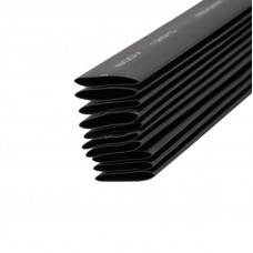 Трубка термоусаживаемая ТУТ нг 19,0/9,5мм, черная, упаковка 10 шт. по 1м REXANT