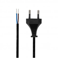 Шнур сетевой 2х0,75 мм² 1,8м черный REXANT