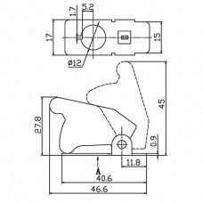 Защитная крышка для тумблеров типа KN и ASW красная (SAC-01) REXANT
