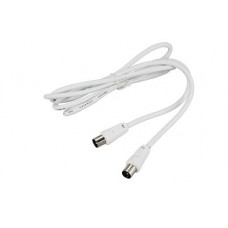 Шнур ТВ штекер - ТВ штекер, 1,5м, белый REXANT