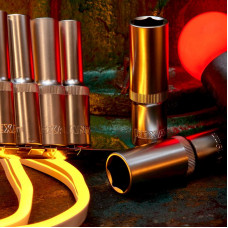 Набор удлиненных торцевых головок 1/2, шестигранные, CrV, 10 шт., 10-22мм REXANT