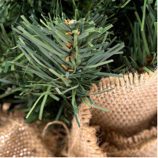 Елочка 30см в плетеном мешочке, ПВХ