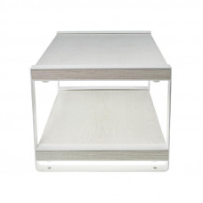 Полка-органайзер для кухни, двухъярусная, дуб Харбор, белая REXANT