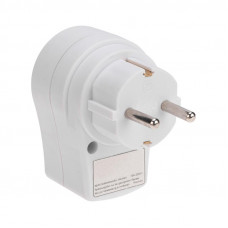 Адаптер сетевой 16А с выключателем, заземлением и защитными шторками, белый REXANT