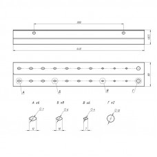 Держатель-органайзер для отверток двухуровневый, настенный, черный REXANT