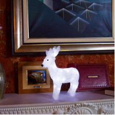 Акриловая светодиодная фигура Оленёнок 30х14х35 см, 4,5 В, 3 батарейки AA (не входят в комплект), 40 светодиодов NEON-NIGHT