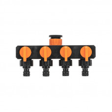 Разветвитель для шланга на 4 канала 1/2'-3/4' ЧЕТЫРЕ СЕЗОНА