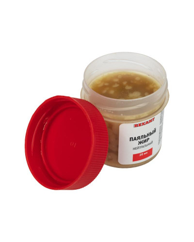 Флюс для пайки, паяльный жир НЕЙТРАЛЬНЫЙ, 20мл, банка REXANT