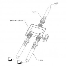 Делитель антенный, (2 TV), 5-1000 МГц REXANT