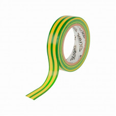 Изолента ПВХ 0,13х15мм, 10м, желто-зеленая KRANZ