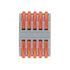 Клемма СМК 222-425 проходная 5 полюсов (0,08-4мм²), серая (30 шт/уп) REXANT