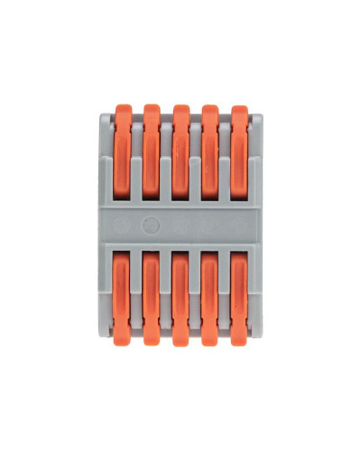 Клемма СМК 222-425 проходная 5 полюсов (0,08-4мм²), серая (30 шт/уп) REXANT