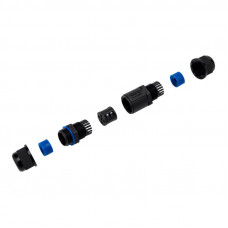 Кабельный коннектор I-образный (3PIN  0,5-1,5мм2) IP68 REXANT