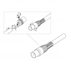 TV-разъем штекер без пайки черный REXANT