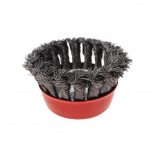 Щетка чашечная для УШМ, крученая стальная проволока, 75мм, М14 KRANZ