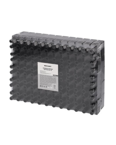 Клеммная винтовая колодка KВ-35 10-35, ток 80 A, полипропилен черный REXANT (10 шт./уп.)