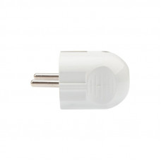 Вилка Евро прямая с з/к 16А белая REXANT