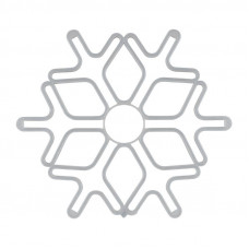 Фигура Снежинка из гибкого неона, 60х60 см, цвет свечения белый NEON-NIGHT