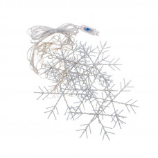 Гирлянда Светодиодный занавес из росы с фигурами Снежинок БЕЛЫЙ IP20 USB + пульт управления NEON-NIGHT